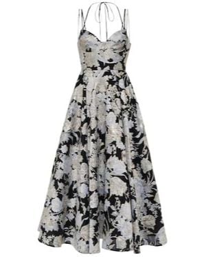Erdem Rea Jacquard Fil Coupe Midi Dress - White