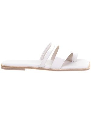 Vic Matié Square Toe Simple Sandals - White