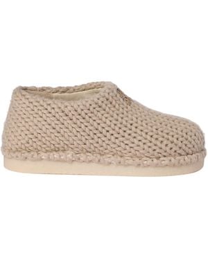 Miu Miu Knit Mules - Brown