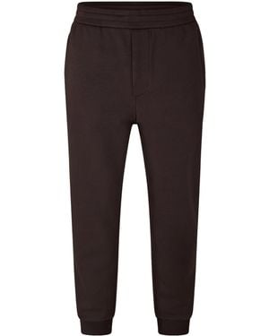 Emporio Armani Solid Colour Casual Trousers - Black