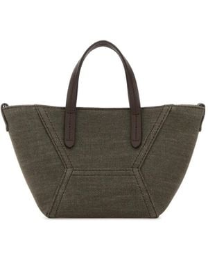 Brunello Cucinelli Top Handle Tote Bag - Brown