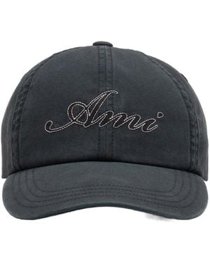 Ami Paris Ami Emboirery Cap - Blue