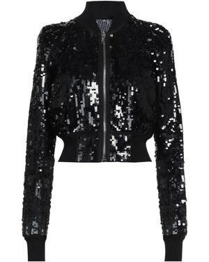 Rick Owens Mesh Embroidered Baseball Jacket - Black