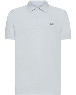 Sun 68 Logo Piqué Polo Shirt - White