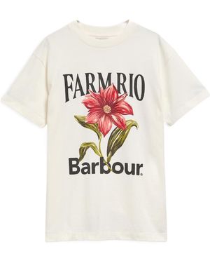 Barbour Farm Rio Wild Flower Oversized Graphic T-Shirt - White