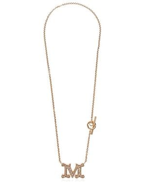 Max Mara Logo Necklace - White