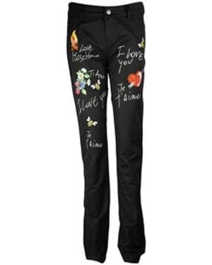 Moschino Printed Jeans - Black