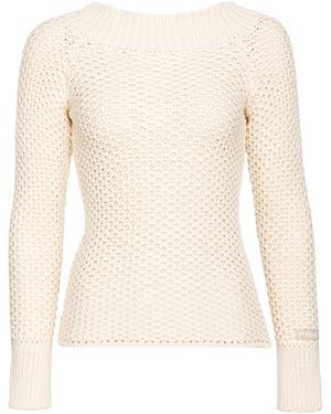 Pinko Crochet-Knit Jumper - Natural