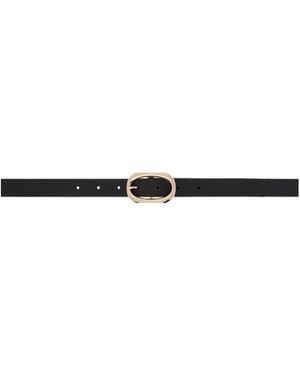 Anine Bing Signature Link Leather Belt - White