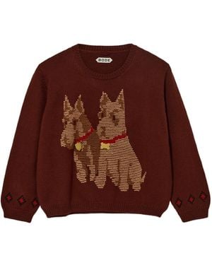 Bode Crew Neck Jumper - Brown