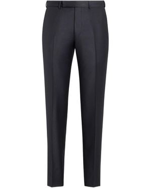 ZEGNA Trofeo Pressed Crease Tailored Trousers - Blue