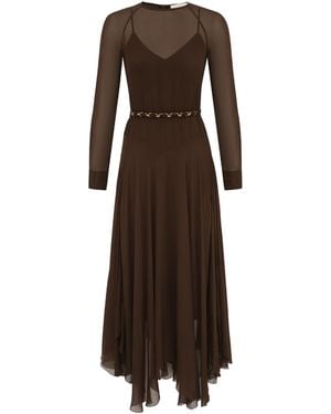 Zimmermann Long Sleeve Dress - Brown