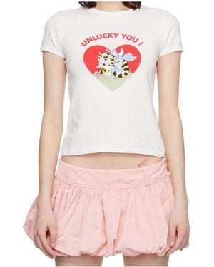 KENZO Cartoon Crewneck T-Shirt - Pink