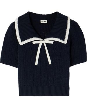 RIXO London Pippa Bow-Decorated Sweater - Blue