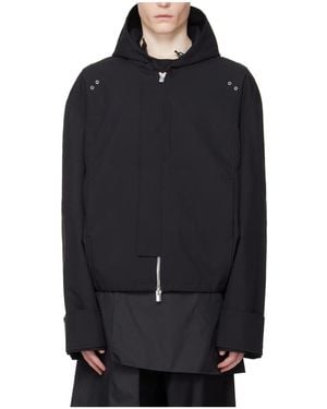 HELIOT EMIL Akhal Hooded Casual Jacket - Black