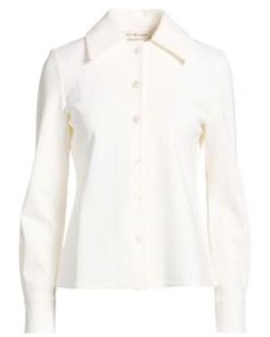 Tory Burch Collared Long-Sleeve Shirt - White