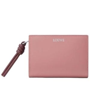 Loewe Knot Compact Wallet - Pink