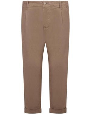 Original Vintage Style Straight Casual Trousers - Brown