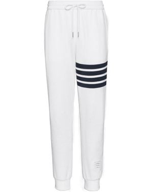 Thom Browne 4-Bar Stripe Track Pants - White