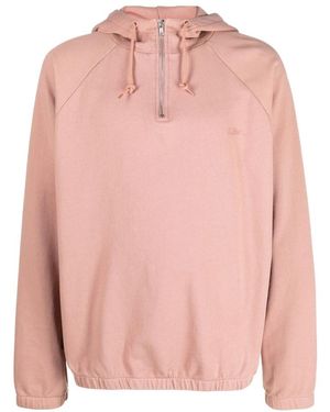 A.P.C. Ethan Half-Zip Hoodie - Pink