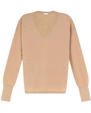 Aspesi V-Neck Knit Top - White