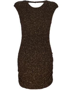 Aniye By Sequinned Cut-Out Mini Dress - Brown