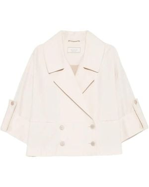 Peserico Double-Breasted Jacket - Natural
