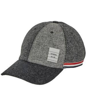 Thom Browne Wool Spliced Baseball Cap - Grey