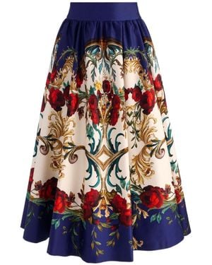 Alice + Olivia Nilda Voluminous Skirt - Blue