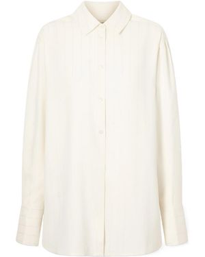 Kallmeyer Mollie Sequin-Embellished Striped Twill Shirt - White