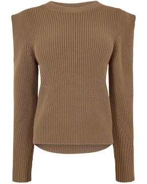 BOSS Crew-Neck Knit Sweater - Brown