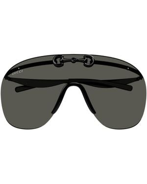 Gucci Eyewear Shield Frame Sunglasses - Black