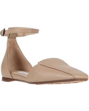 Max Mara Minimal Ballet Flats - Natural