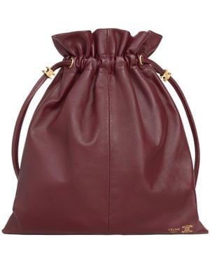 Celine Small Crystal Pouch - Red