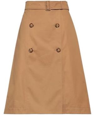 Burberry Solid Color Umbrella Skirt - Natural