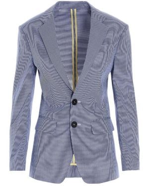 DSquared² Micro Check Dean Blazer - Blue
