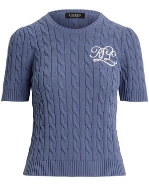 Ralph Lauren Short-Sleeved Knit Jumper - Blue