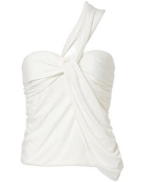 Jonathan Simkhai Draped Jersey Top - White