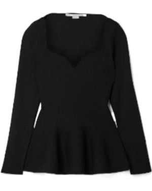 Stella McCartney Peplum-Hem Top - Black