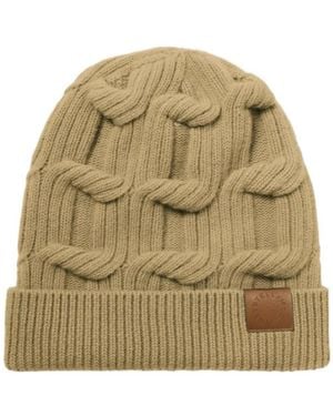 Stella McCartney Falabella Cable-Knit Beanie - Natural