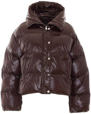 Pinko Long-Sleeve Hooded Padded Jacket - Brown