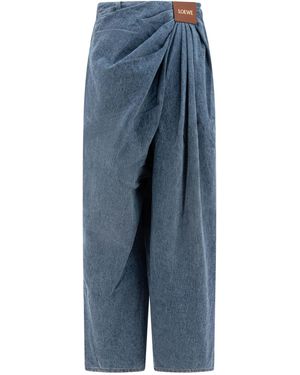 Loewe Draped Jeans - Blue