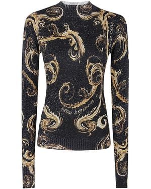 Versace Jeans Couture Couture Lurex Knit Jumper - Black
