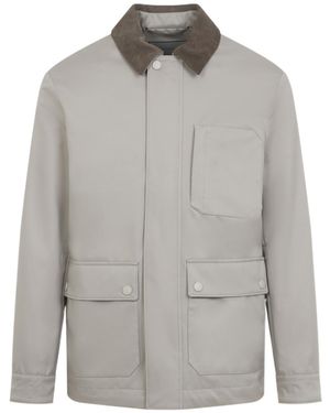 Canali Button Pocket Jacket - Grey
