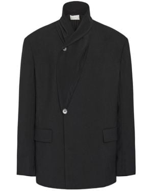 The Row Double-Breasted Tuxedo Suit Coat - Black