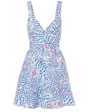 Poupette Coco Printed Minidress - Blue