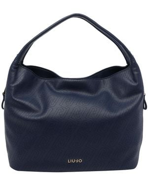 Liu Jo Logo-Lettering Tote Bag - Blue