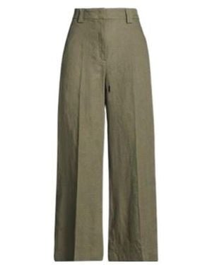 MAX&Co. Relaxed Wide-Leg Cropped Casual Pants - Green