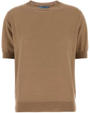 Prada Cashmere Crew-Neck Jumper - Brown