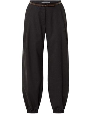 Max Mara Casual Pants With An Elastic Waistband - Black